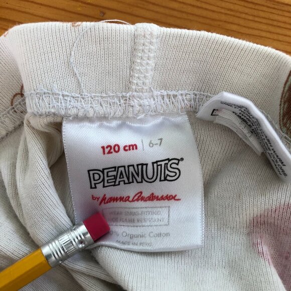 Hanna Andersson Kids Pajamas Peanuts Snoopy Hot Air Balloons Size 120 6-7 - Picture 6 of 6